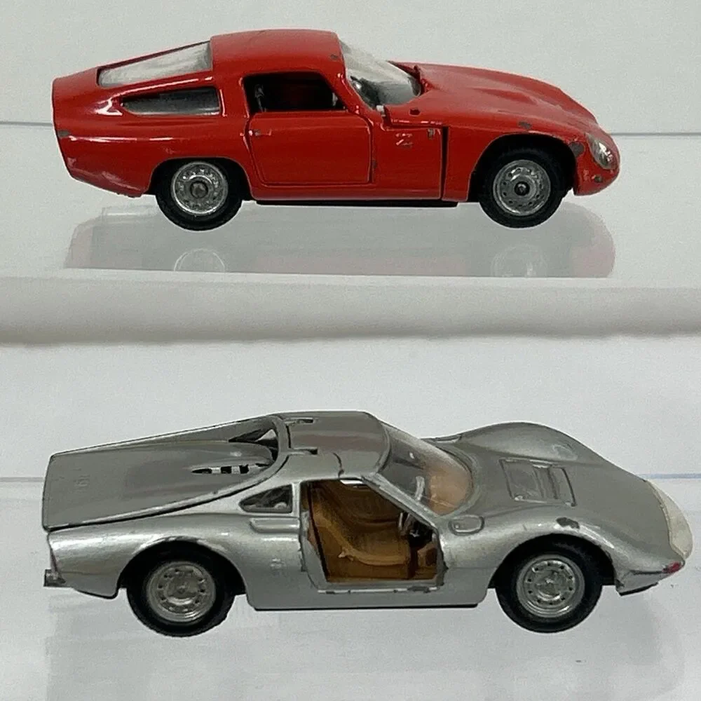 Politoys Lot 536 Ferrari Dino Pininfarina Silver Alfa Romeo Giulia 516 Red 1:43